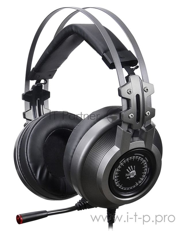 Наушники с микрофоном A4 Bloody J527 серый 2м мониторные USB оголовье (J527)