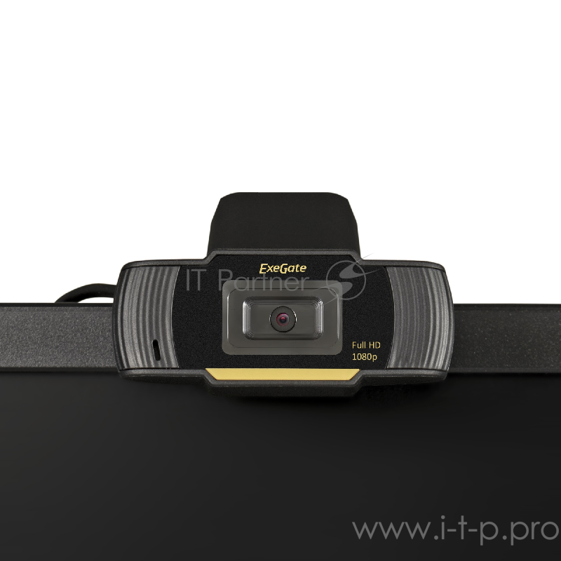 Вeб-камера ExeGate GoldenEye C920 Full HD (матрица 1/3 2 Мп, 1920х1080, 1080P, USB, микрофон с шумоподавлением, универсальное крепление, кабель 1,5 м, Win Vista/7/8/10, Mac OS, черная)
