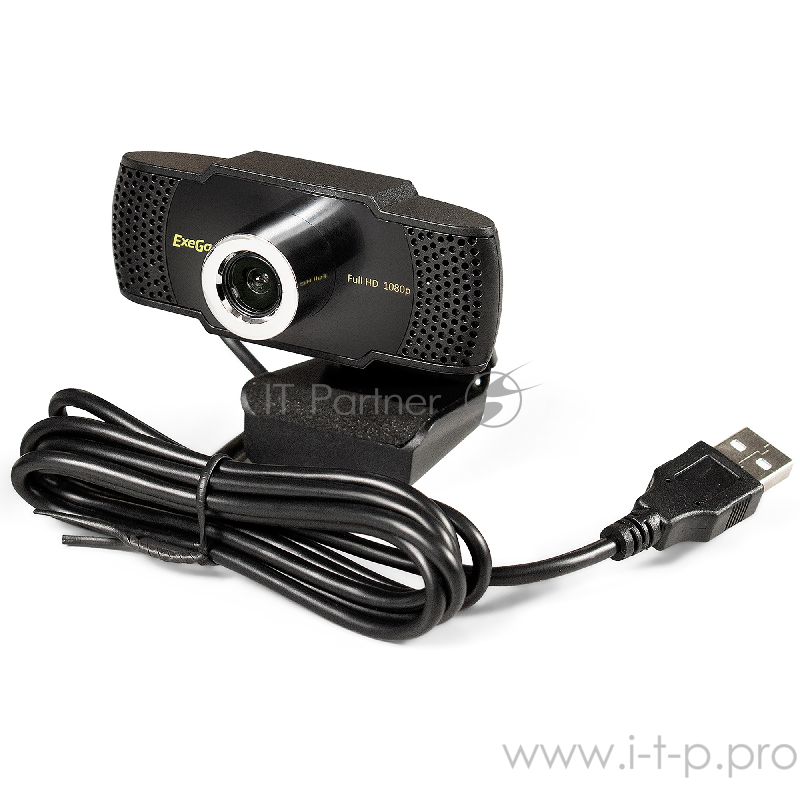 Веб-камера ExeGate BusinessPro C922 Full HD (матрица 1/3 2 Мп, 1920х1080, 1080P, USB, микрофон с шумоподавлением, универсальное крепление, кабель 1,5 м, Win Vista/7/8/10, Mac OS, черная)