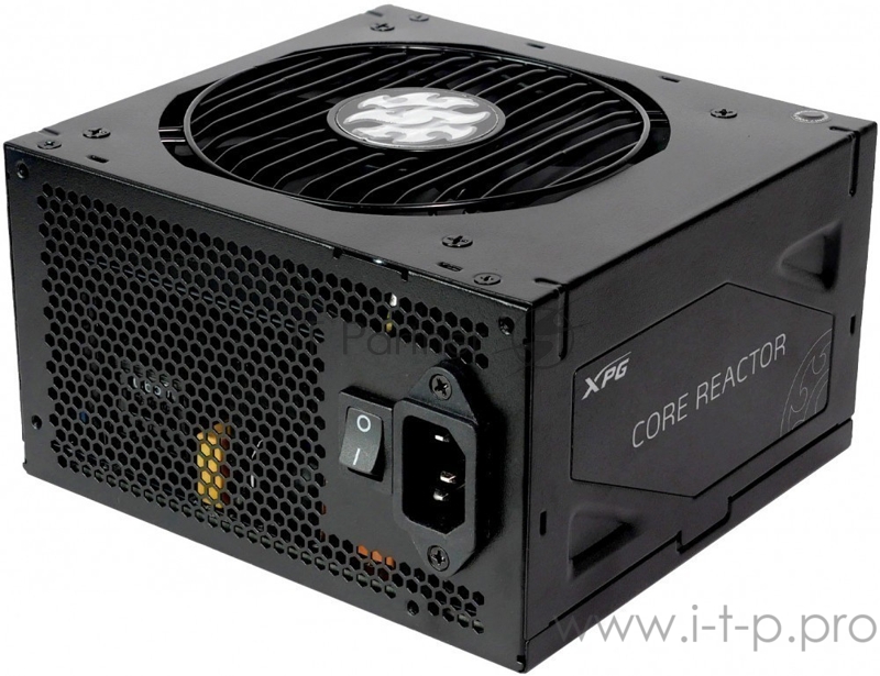 Игровой блок питания чёрный XPG COREREACTOR850G-BLACKCOLOR (модульный 850 Вт, PCIe-6шт, ATX v2.31, Active PFC, 120mm Fan, 80 Plus Gold)