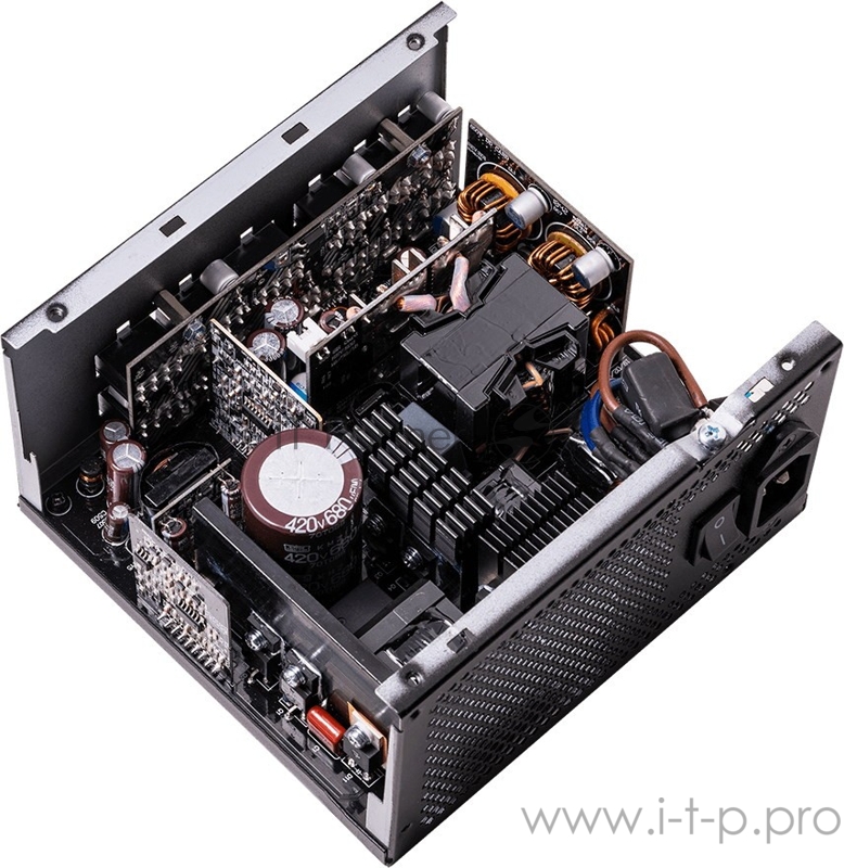 Игровой блок питания чёрный XPG COREREACTOR850G-BLACKCOLOR (модульный 850 Вт, PCIe-6шт, ATX v2.31, Active PFC, 120mm Fan, 80 Plus Gold)