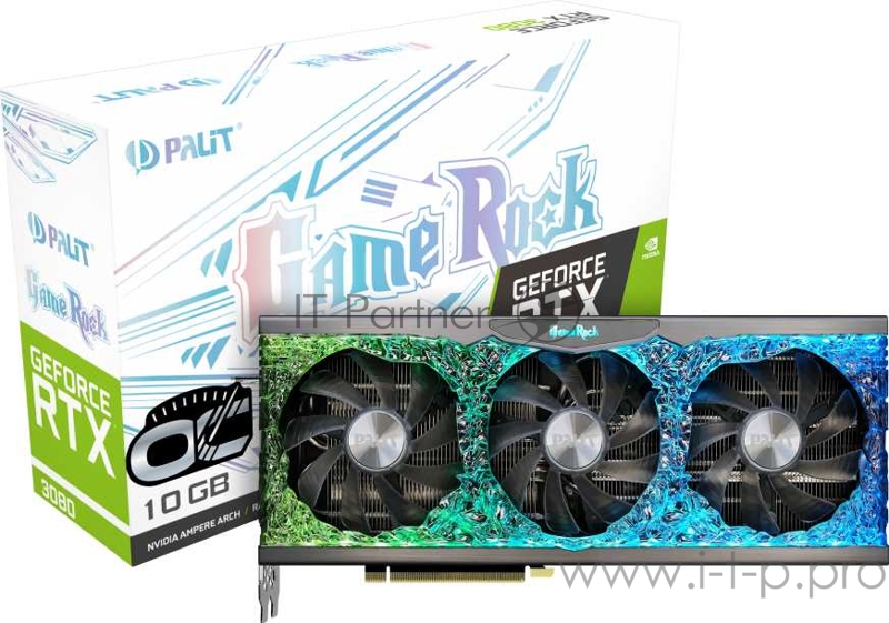 Видеокарта PCIE16 RTX3080 10GB GDDR6X RTX3080 GAMEROCK OC 10G PALIT
