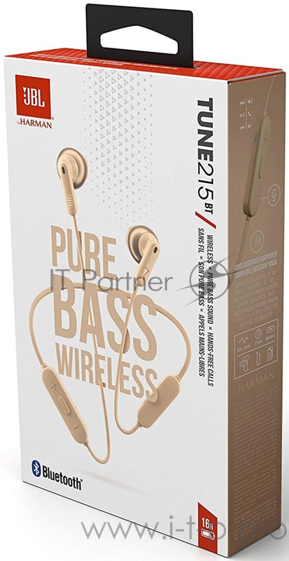 Наушники JBL T215TWS Наушники-гарнитура (вкладыши), шампань