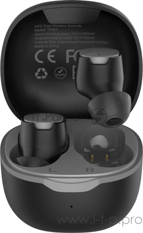Гарнитура вкладыши HTC True Wireless Earbuds черный беспроводные bluetooth в ушной раковине