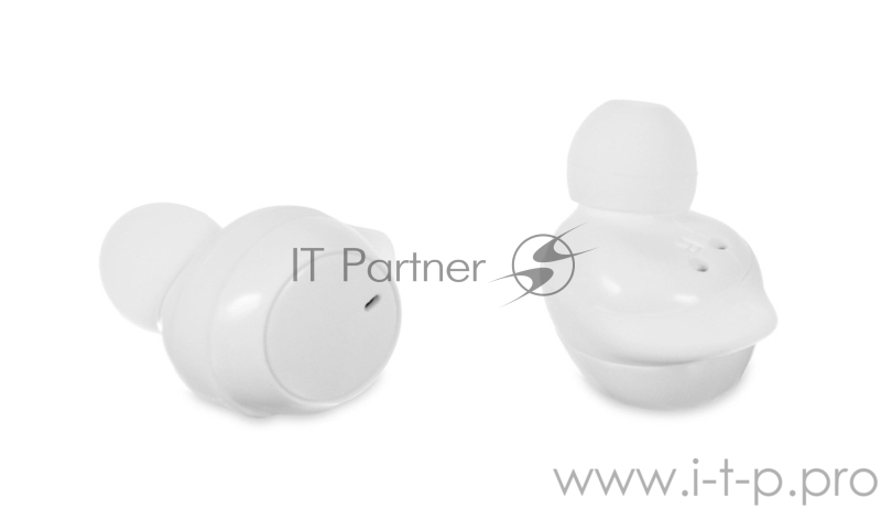 Гарнитура вкладыши Hyundai H-EP100 белый беспроводные bluetooth в ушной раковине