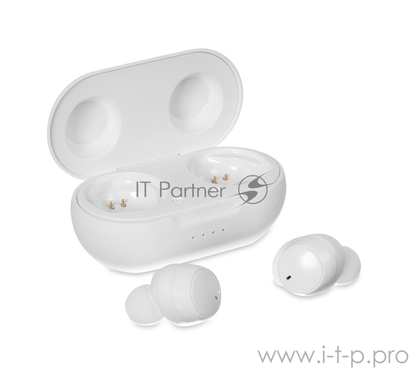 Гарнитура вкладыши Hyundai H-EP100 белый беспроводные bluetooth в ушной раковине