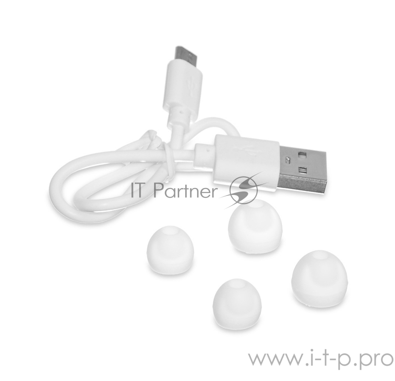 Гарнитура вкладыши Hyundai H-EP100 белый беспроводные bluetooth в ушной раковине