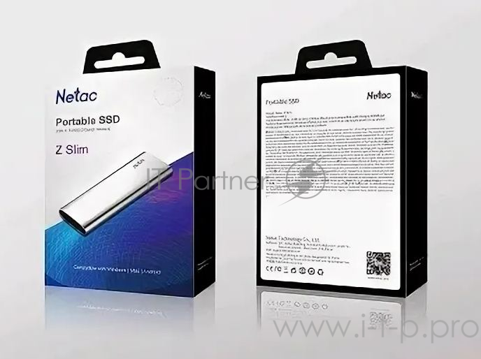 Накопитель SSD External Netac 1.0Tb Z SLIM (USB3.2, up to 520/480MBs, 100х29.5х9mm, Aluminium)
