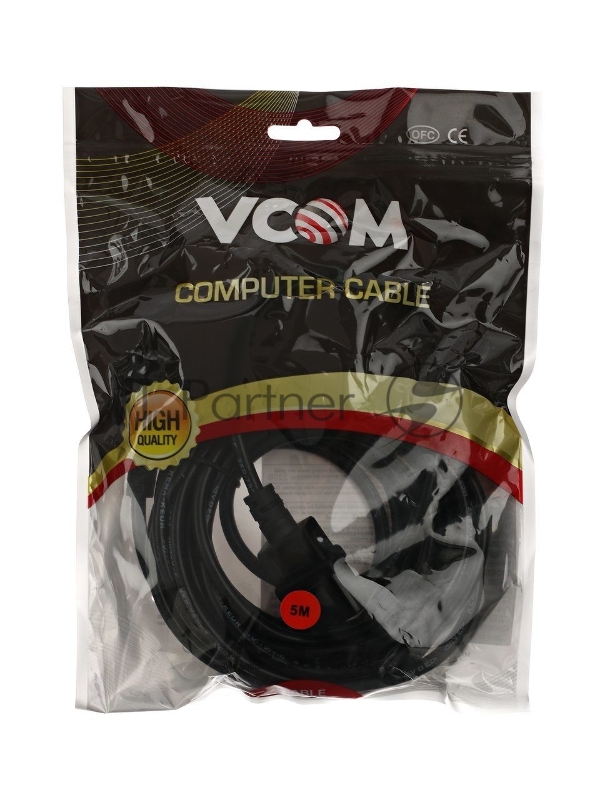 Кабель VCOM CE001-CU0.75-5M Кабель монитор - компьютер 220V (UPS - устройство) VCOM VDE 3G*0.75mm (CE001-CU)5м