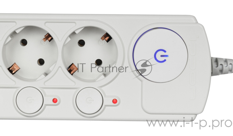 Сетевой фильтр Ippon BK252-SW 5м (6 розеток) белый (коробка)