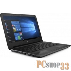 Ноутбук HP 14-am006ur Celeron N3060/2Gb/SSD32Gb/Intel HD Graphics 400/14/HD (1366x768)/Windows 10 64/black/WiFi/BT/Cam/2670mAh