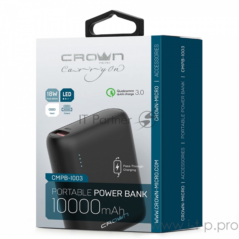 Портативное зарядное устройство CMPB-1003 black