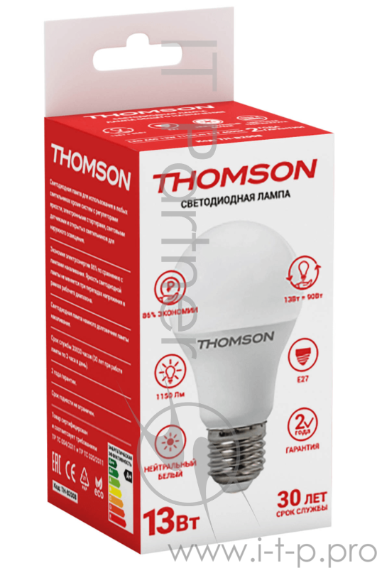 Лампа светодиодная Hiper THOMSON LED A60 13W 1150Lm E27 4000K TH-B2008