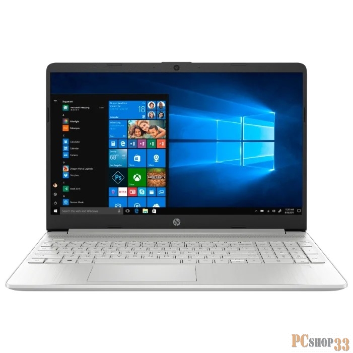 Ноутбук HP15 15s-eq1161ur 15.6 FHD, AMD Athlon-3150U, 8Gb, 256Gb SSD, no ODD, Win10, серебристый