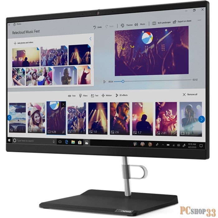 Моноблок Lenovo V50a-22IMB All-In-One 21.5 i5-10400T, 8GB, 1TB 5400RPM, 256GB SSD M.2, Intel UHD 630, WiFi, BT, DVD-RW, USB KB&Mouse, NoOS, 1Y OS