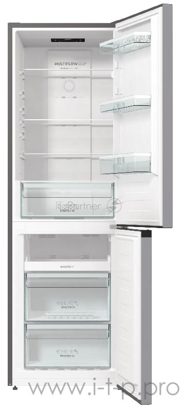 Холодильник GORENJE NRK 6191PS4 ,185x60x59.2, 203/99 л, No Frost Plus, режим Эко, FastFreeze, нижняя морозильная камера, серебристый