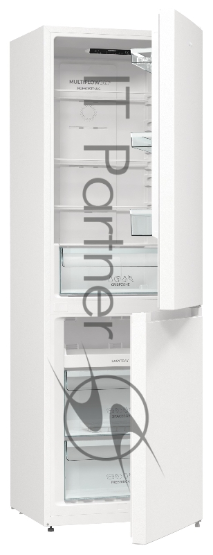 Холодильник GORENJE NRK 6191 PW4, 185x60x59.2, 203/99 л, No Frost Plus, режим Эко, FastFreeze, нижняя морозильная камера, белый