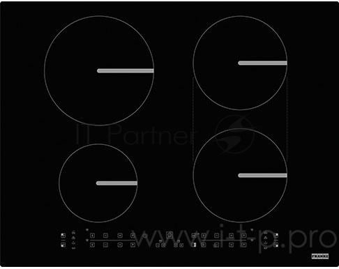 Варочная поверхность Franke FSM 654 I B BK Индукционная варочная поверхность, серия SMART, 60см, 4 зоны нагрева, индукционный мост FLEXI, сенсорное управление, 9 ступеней мощности, прямые края, установка сверху или вровень со столешницей, черная
