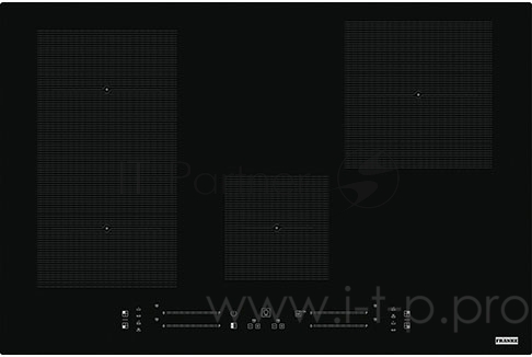 Варочная поверхность Franke FMA 804 I F BK Индукционная варочная поверхность, серия MARIS, 80см, 4 зоны нагрева, индукционный мост FLEXI, сенсорное слайдерное управление, 18 ступеней мощности, прямые края, установка сверху или вровень со столешницей,
