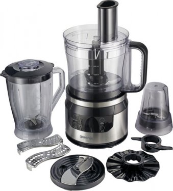 Кухонный комбайн Gorenje SBR800HC Корпус: Пластик + металл, Мощность мотора: 800 Вт, Количество скоростей: 2, Нож с двумя лезвиями из нержавеющей стали, Включение нажатием на кнопку, Цифровой дисплей, Подсветка кнопок, Мерная шкала на емкости, Вакуум