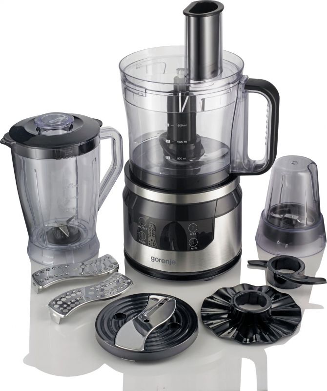 Кухонный комбайн Gorenje SBR800HC Корпус: Пластик + металл, Мощность мотора: 800 Вт, Количество скоростей: 2, Нож с двумя лезвиями из нержавеющей стали, Включение нажатием на кнопку, Цифровой дисплей, Подсветка кнопок, Мерная шкала на емкости, Вакуум