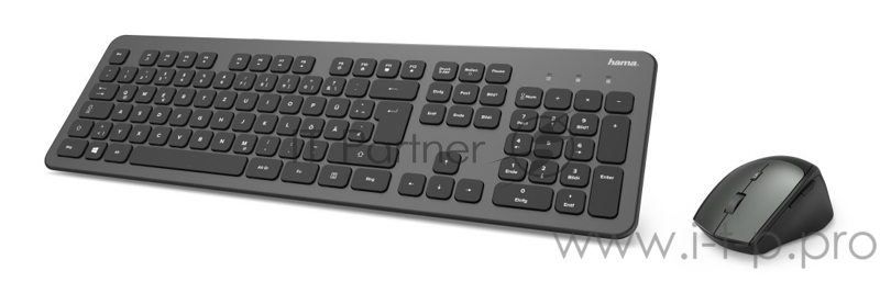 Клавиатура Hama KMW-700 серебристый USB беспроводная Multimedia