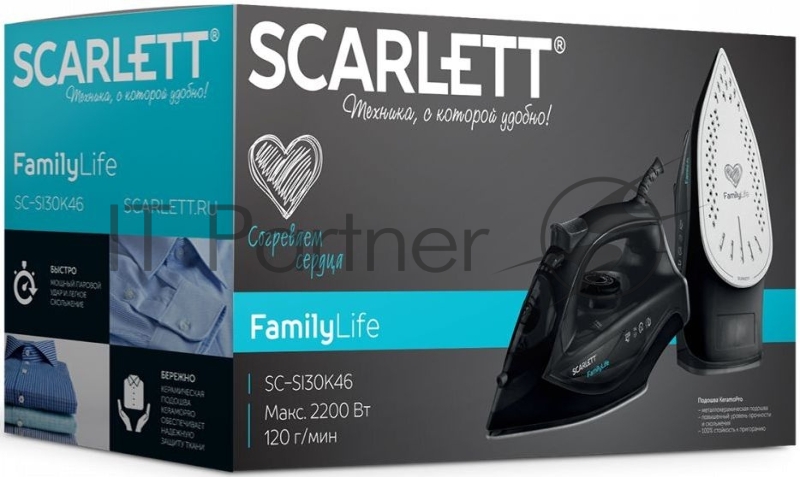 Утюг Scarlett SC-SI30K46 2200Вт черный