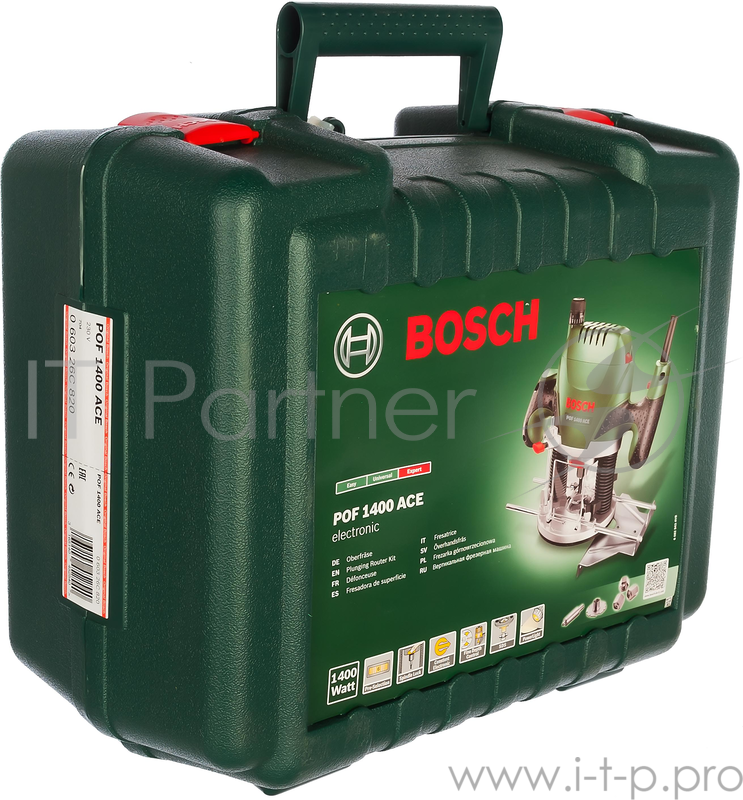 Фрезерная машина Bosch POF 1400 ACE 060326C820 (1400Вт, 28000об./мин.) + кейс