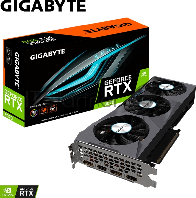 Видеокарта PCIE16 RTX3070 8GB GV-N3070EAGLE OC-8GD GIGABYTE