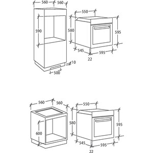 Духовой шкаф электрический Candy FCPR65XL нержавеющая сталь/черный