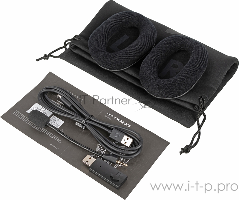 Наушники с микрофоном Logitech Pro X LIGHTSPEED черный мониторные BT оголовье (981-000907)