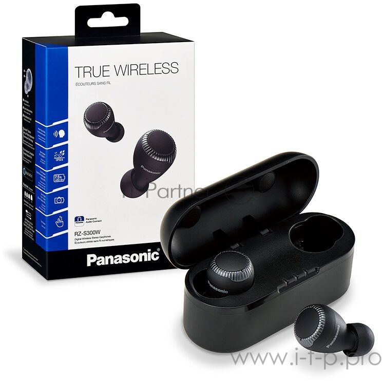 Гарнитура вкладыши Panasonic RZ-S300WGE-K черный беспроводные bluetooth в ушной раковине