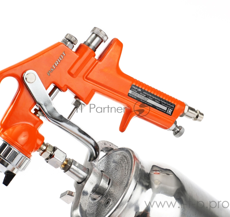 Краскораспылитель Patriot HVLP 1.8B 100л/мин соп.:1.8мм бак:1л