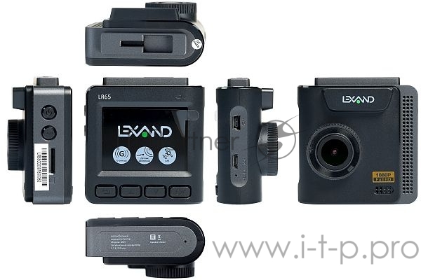 Видеорегистратор Lexand LR65 Dual черный 2Mpix 1080x1920 1080p 130гр. GPS MSTAR MSC8336