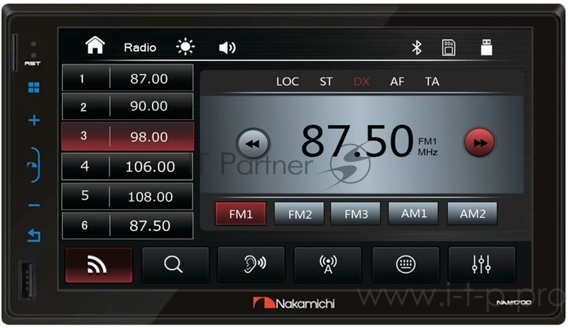 Автомагнитола Nakamichi NAK-NAM1700 2DIN 4x50Вт