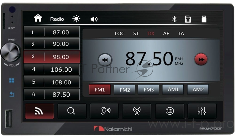 Автомагнитола Nakamichi NAM1700r 2DIN 4x50Вт