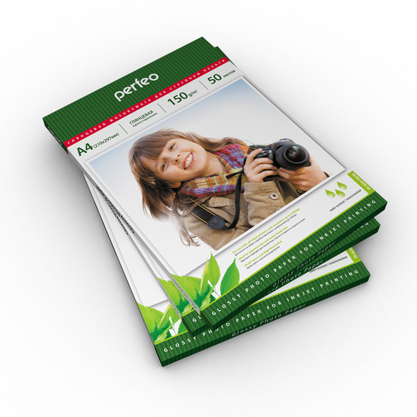 фотобумага Perfeo PF-GLA4-150/50 Бумага Perfeo глянцевая 50л, А4 150 г/м2 (G07)