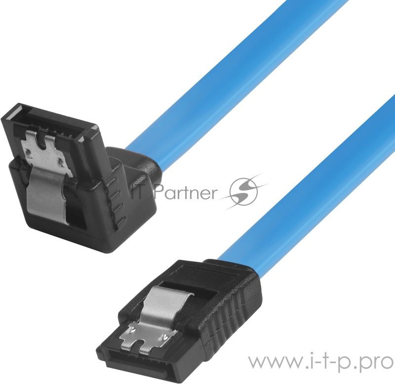 Кабель Greenconnect Кабель интерфейсный угловой SATA III 0.5m GC-ST1041-0.5m SATA III - SATA III до 6Gbps, 26 AWG, 7pin / 7p