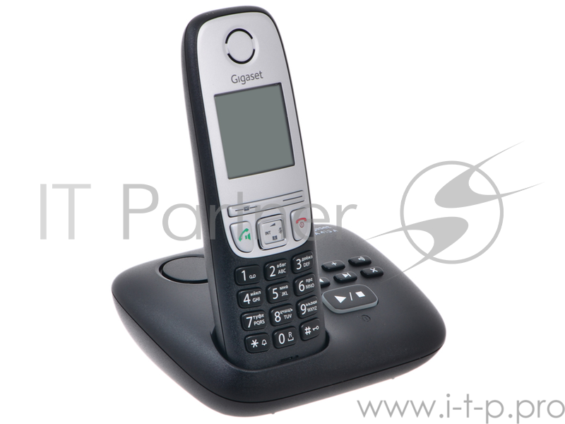 Телефон Gigaset A415A(M) Black (трубка с ЖК диспл., База, Заряд. устр-во) стандарт-DECT, автоответчик