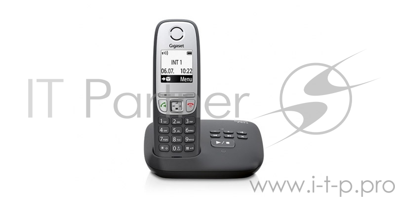 Телефон Gigaset A415A(M) Black (трубка с ЖК диспл., База, Заряд. устр-во) стандарт-DECT, автоответчик