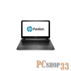 Ноутбук HP Pavilion 15-p202ur 15.6 1366x768, AMD A8-6410 2.0GHz, 4Gb, 500Gb, DVD-RW, AMD M260 2Gb, WiFi, BT, Cam, Win8.1, серебристый