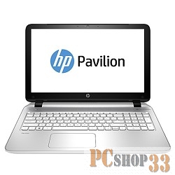 Ноутбук HP Pavilion 15-p201ur 15.6 1366x768, AMD A6-6310 1.8GHz, 4Gb, 500Gb, DVD-RW, AMD M260 2Gb, WiFi, BT, Cam, Win8.1, белый