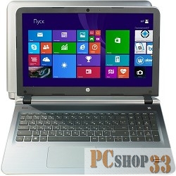 Ноутбук HP Pavilion 15-ab058u A8 7410/4Gb/500Gb/DVD-RW/AMD Radeon M360 2Gb/15.6/HD (1366x768)/Windows 8.1 64/silver/WiFi/BT/Cam/2620mAh