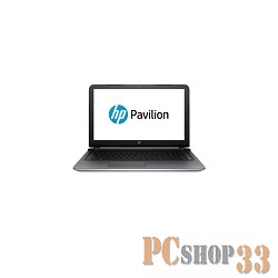 Ноутбук HP Pavilion 15-ab101ur A4 6210/4Gb/500Gb/DVD-RW/AMD Radeon R3/15.6/HD (1920x1080)/Windows 10/silver/WiFi/BT/Cam