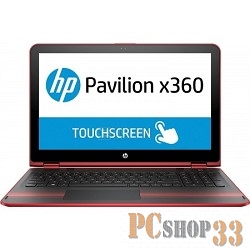 Трансформер HP Pavilion x360 15-bk101ur Core i3 7100U/8Gb/500Gb/SSD8Gb/Intel HD Graphics 620/15.6/Touch/FHD (1920x1080)/Windows 10 64/red/WiFi/BT/Cam
