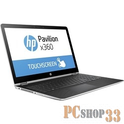 Ноутбук трансформер HP Pavilion x360 15-br011ur Core i3 7100U/6Gb/1Tb/AMD Radeon 530 2Gb/15.6/IPS/Touch/FHD (1920x1080)/Windows 10 64/silver/WiFi/BT/Cam