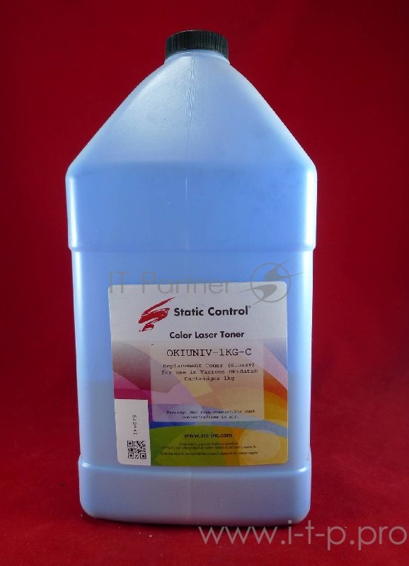 Тонер Static Control Универсальный для Oki C3300N/5500, С, 1 кг, флакон