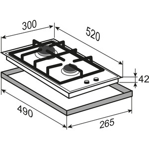 Газовая варочная панель Zigmund & Shtain M 21.3 W