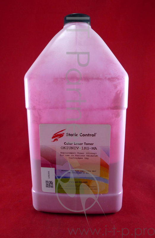 Тонер Static Control Универсальный для Oki C3300N/5500, M, 1 кг, флакон