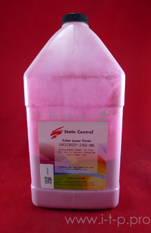 Тонер Static Control Универсальный для Oki C3300N/5500, M, 1 кг, флакон